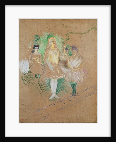 Three Figures at the Folies-Bergères, 1894 by Henri de Toulouse-Lautrec