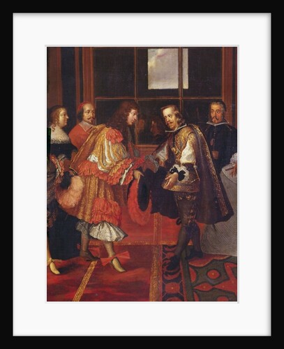 The Meeting of Louis XIV and Philippe IV on the Ile des Faisans by Charles Le Brun