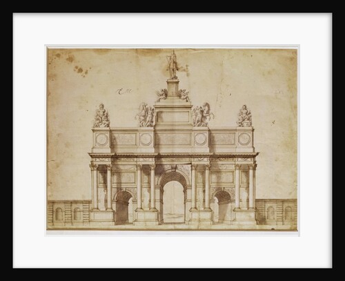 Proposal for the Arc de Triumphe, rue Saint-Antoine, Paris, c.1668 by Charles Le Brun