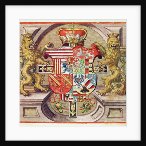 Admiranta Narratio..., Armorial Engraving, 1585-1588 by Theodor de Bry