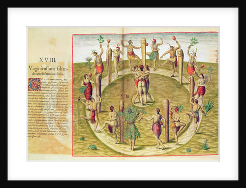 Admiranta Narratio, The Virginian Ritual Dance of Friendship, 1585-88 by Theodor de Bry
