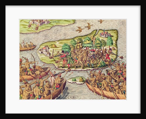 Hans Staden is captured by native Americans in Brazil by Theodor de Bry