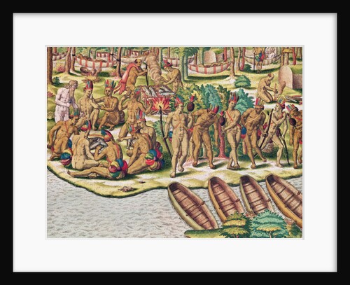 Americae Tertia Pars, Deliberating before an Expedition against the Enemies, 1563 by Theodor de Bry