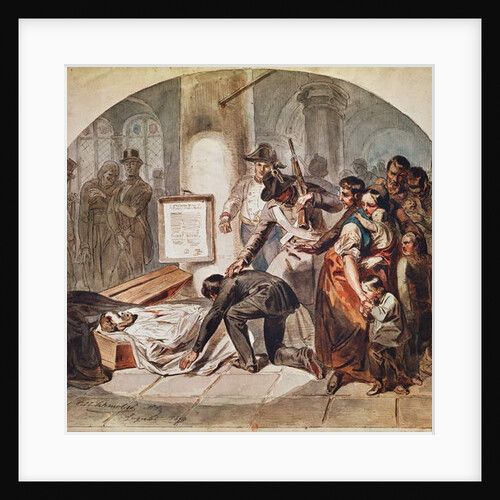 Burial of the democratic Robert Blum shoot in October 1848 in Vienna by Karl Hermann Schmolze