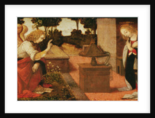 The Annunciation, predella panel from an altarpiece, 1478-85 by Lorenzo di Credi