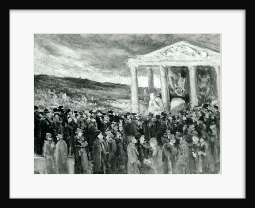 Burial of Auguste Rodin at the Villa des Brillants, 1917 by Maximilien Luce
