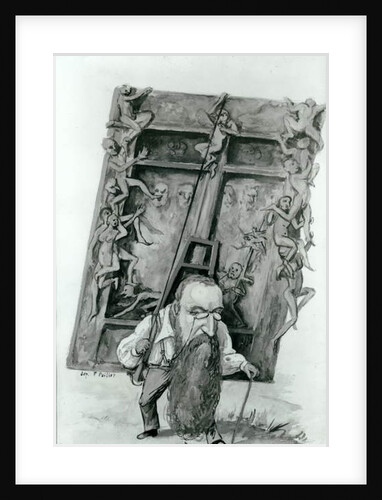 Portrait of Auguste Rodin bearing the gates of Hell by Fernand Paillet