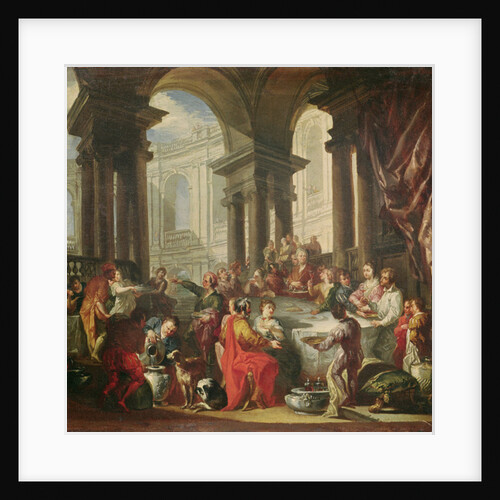 A Feast held in a Circular Portico of the Ionic Order, c.1720-25 by Giovanni Paolo Pannini or Panini