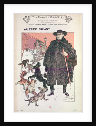 Caricature of Aristide Bruant in 'Les Hommes d'Aujourd'hui' by Theophile Alexandre Steinlen