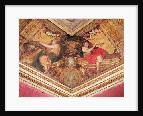 Ceiling of the Hôtel de l'Abbé de La Rivière: Urania and Euterpe, 1653 by Charles Le Brun