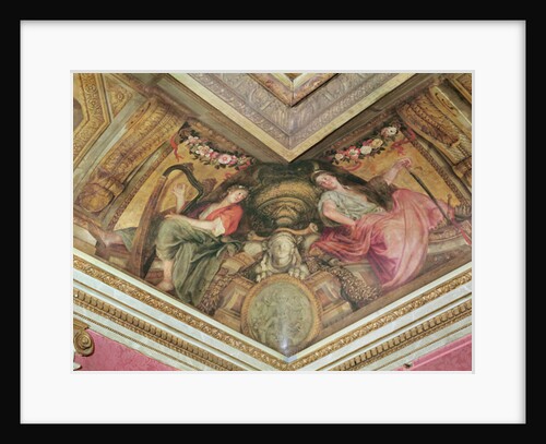 Ceiling of the Hôtel de l'Abbé de La Rivière: The Muses Polyhymnia and Melpomene, 1653 by Charles Le Brun