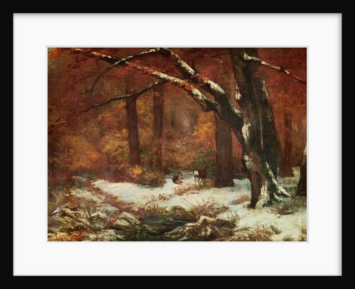 The Deer Retreating by Gustave Courbet