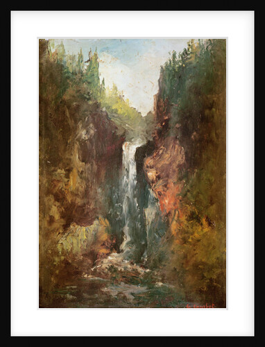 Waterfall, 1873 by Gustave Courbet