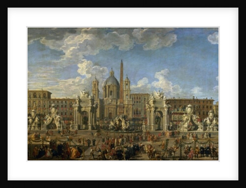 Preparation For the Firework Display Held at Piazza Navona, Rome, to Celebrate the Birth of the Dauphin, 1729 by Giovanni Paolo Pannini or Panini