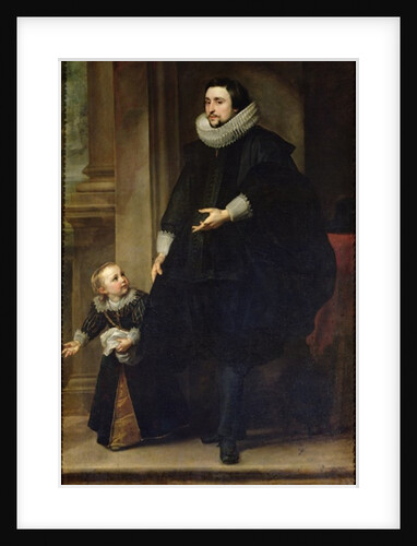 Portrait of a Nobleman and his Child or Portrait of the Brother of Rubens by Anthony van Dyck