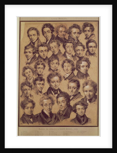 Twenty Five Pupils from the Studio of Antoine Jean Gros 1820 by Louis Leopold Boilly