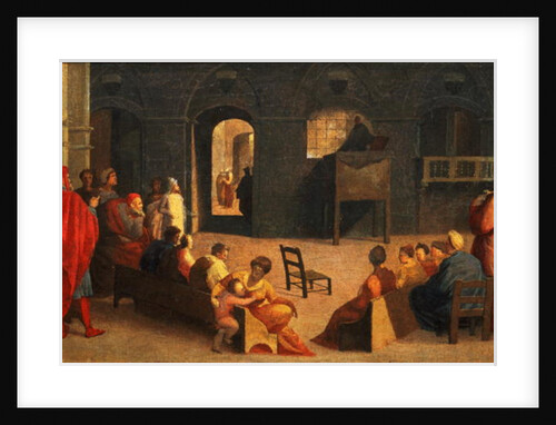 St Bernardino of Siena Preaching by Domenico Beccafumi