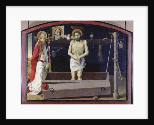 The Boulbon Altarpiece: The Trinity with a donor presented by St. Agricol, Provence School by French School