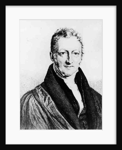 Portrait of Thomas Robert Malthus engraved by Fournier for the 'Dictionary of Political Economics', 1853 by John Linnell