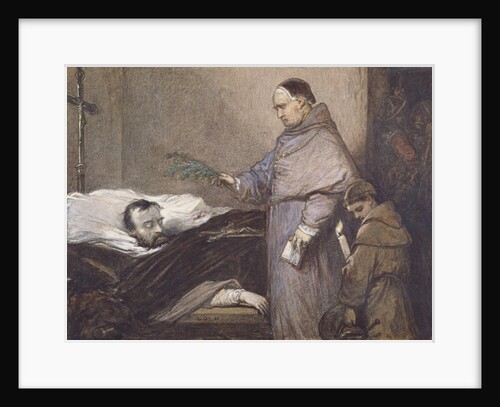 Martin Rithone blessing the body of the Count of Egmont by Louis Gallait