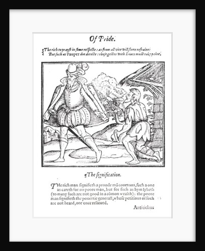 A Rich Man Spurns a Ragged Beggar by English School