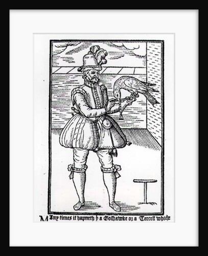 A Falconer with his Goshawk by English School