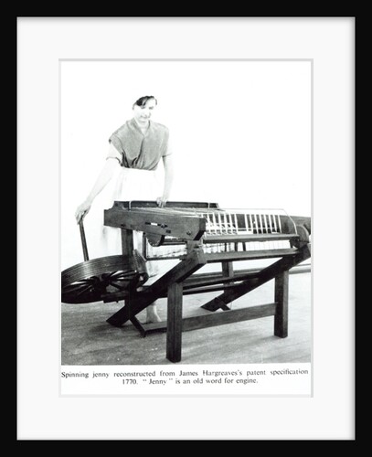 Reconstruction of Hargreaves's 'Spinning Jenny' of 1770 by Anonymous