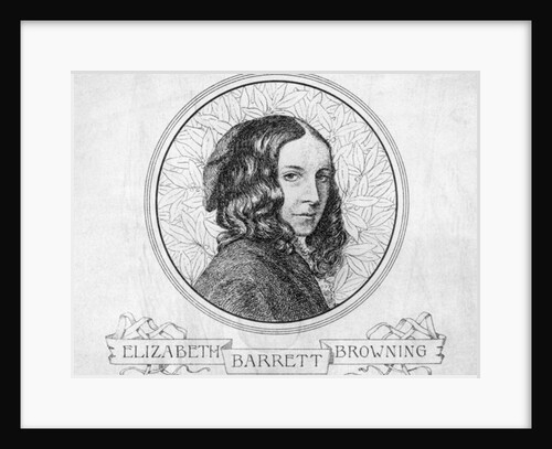 Portrait of Elizabeth Barrett Browning by English School