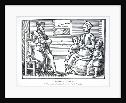 A Puritan Family by English School