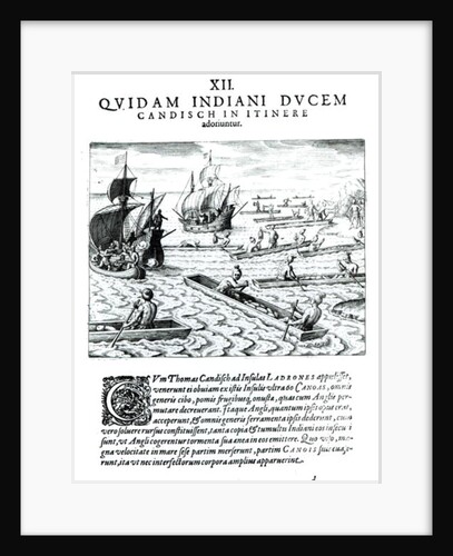 Expedition of Thomas Cavendish by Jacques (d.1587/88) (after) Le Moyne