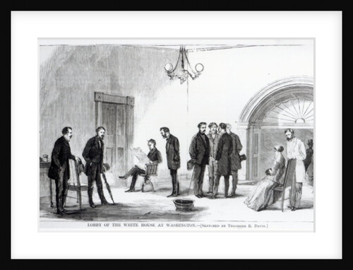 Lobby of the White House at Washington by Theodore Russell Davis