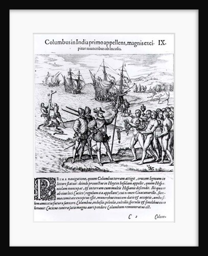 Columbus in What Was First Called India, Welcomed by the Indians with Gifts by English School