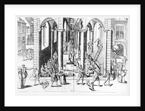 Calvinists destroying statues in the Catholic Churches, 1566 by Flemish School