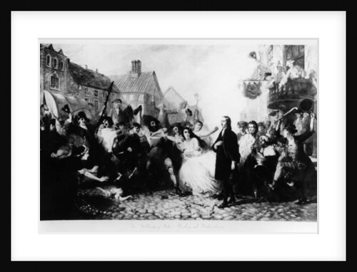 The Mobbing of John Wesley at Wednesbury by English School