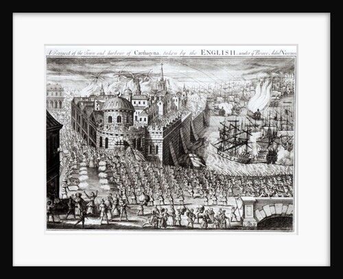 A Prospect of the Town and Harbour of Carthagena, taken by the English underthe brave Admiral Vernon, 1741 by English School