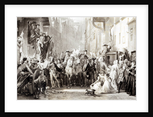 Prince Charles Edward and the Highlanders Entering Edinburgh after the Battle of Preston, 21st September 1745 by Thomas Duncan