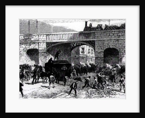 Attack on the Prison Van at Manchester, and the Rescue of the Fenian Leaders Allan, Larkin and O'Brien, 1860s by English School