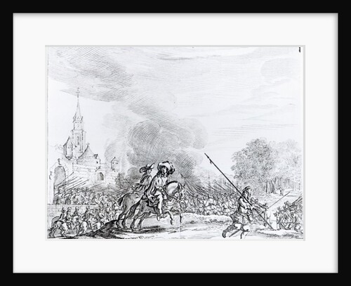 Retreat from the Battle of Worcester, 3rd September 1651 by English School