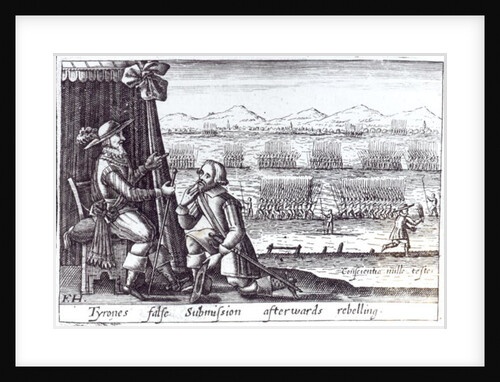 Tyrone's False Submission to the Lord Deputy, Lord Mountjoy, at Mellifont, 30th March 1603 by English School