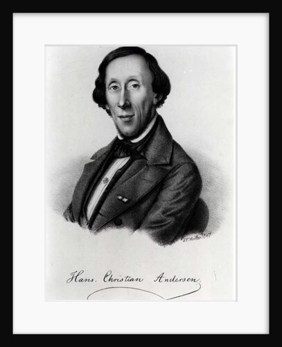 Portrait of Hans Christian Andersen by Johan Frederick Moller