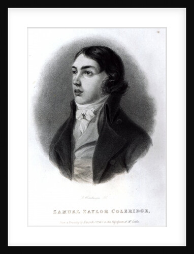 Portrait of Samuel Taylor Coleridge as a Young Man by Robert Hancock (after)