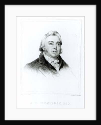 Portrait of Samuel Taylor Coleridge engraved by Henry Meyer by Charles Robert Leslie