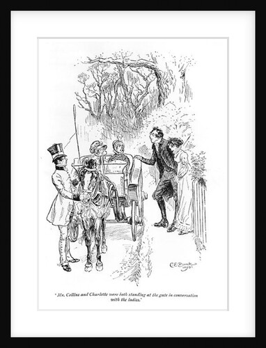 Mr. Collins and Charlotte were both standing at the gate in conversation with the ladies by Charles Edmund Brock
