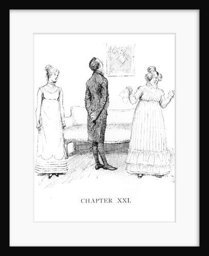 Scene from 'Pride and Prejudice' by Jane Austen by Hugh Thomson