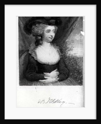 Portrait of Fanny Burney pub. by Henry Colburn, London, 1842 by English School