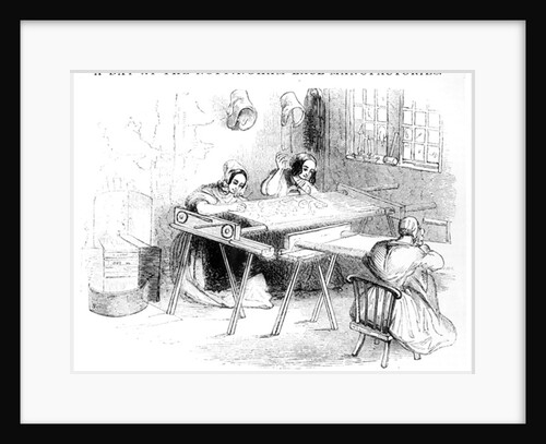 A Day at the Nottingham Lace Manufacturers by English School