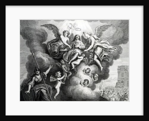 Apotheosis of Charles I engraved by B.Baren by M Vanderbank