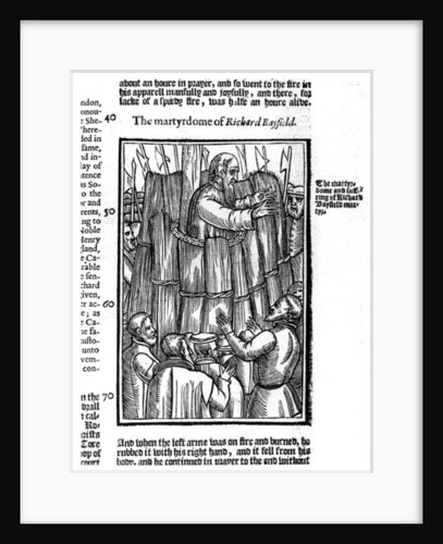 The Martyrdom of Richard Bayfield from 'Acts and Monuments' by John Foxe 1563 by English School