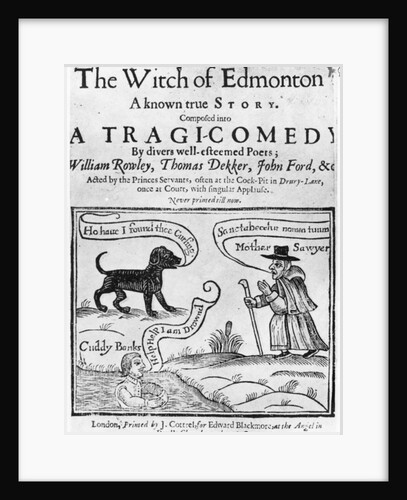Frontispiece to 'The Witch of Edmonton, a Known True Story', 1658 by English School