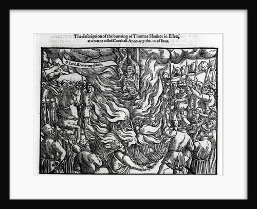 The Burning of Thomas Haukes, 10 June 1555 by English School